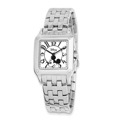 Disney Adult Size Alloy/Stnlss Steel Square Mickey Mouse Watch