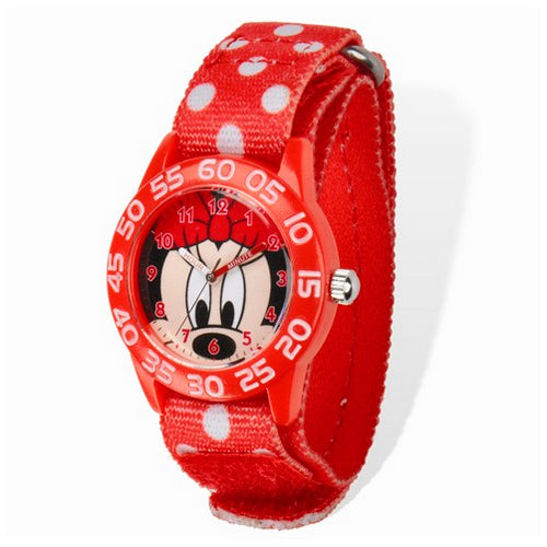 Disney Minnie Acrylic Case Red Hook and Loop Time Teacher Watch