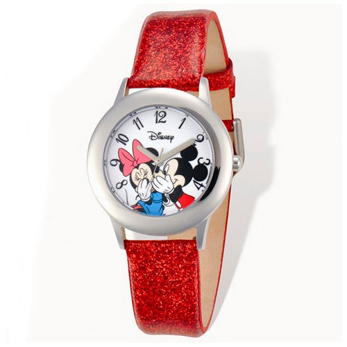 Disney Minnie and Mickey Red Leather Tween Watch