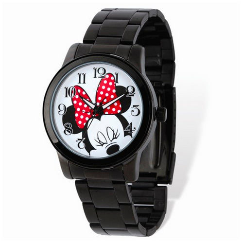 Ladies Disney Minnie Mouse Black Bracelet Watch