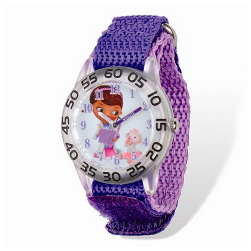 Disney Doc McStuffins Acrylic Purple Nylon Time Teacher Watch