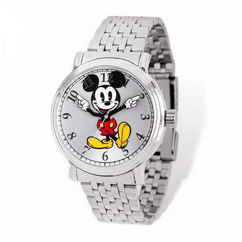 Disney Adult Size Silver Dial Mickey Mouse Watch
