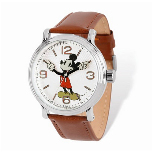 Disney Adult Size Brown Leather Mickey Mouse Watch