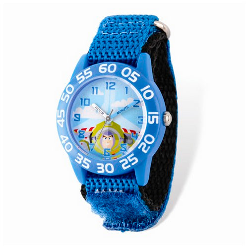 Disney Toy Story Buzz Acrylic Blue Band Time Teacher Watch
