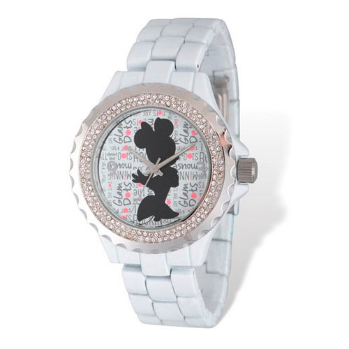 Disney Adult Size Minnie Mouse White Band Watch