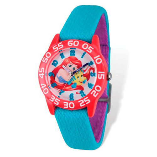 Disney Kids Princess Ariel and Flounder Stretch Time Teacher Watch