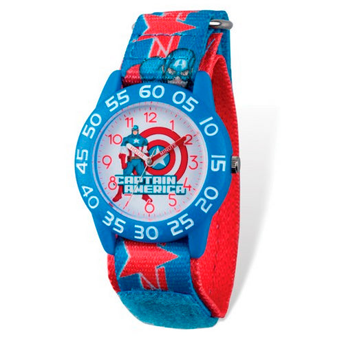 Marvel Kids Captain America Time Multi Color Teacher Watch