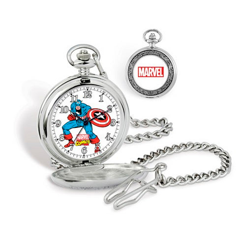 Marvel Captain America Pocket Watch with Chain