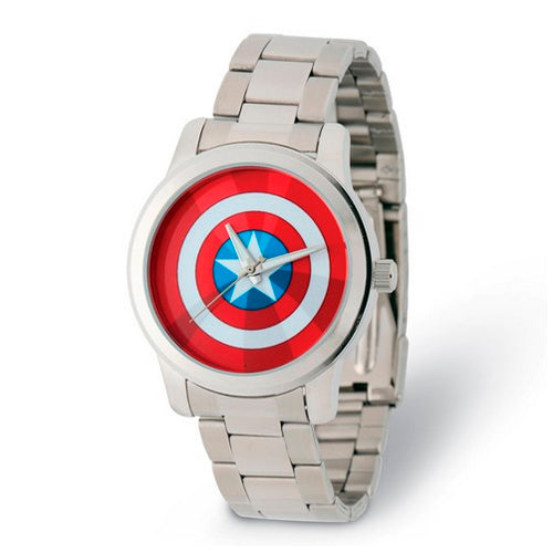 Marvel Adult Size Captain America Stainless Steel Watch