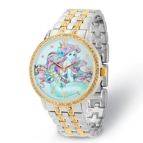 Ladies Disney Ariel Two-tone Metal with Crystals Watch