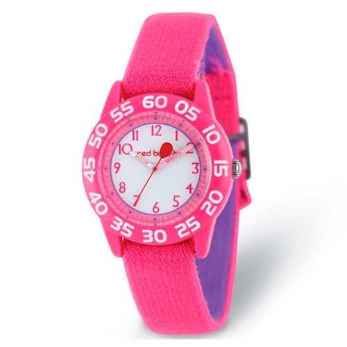Red Balloon Kids Pink Strap Time Teacher Watch