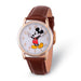 Disney Adult Size Brown Strap Mickey Mouse with Moving Arms Watch