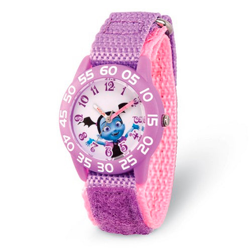 Disney Kids Vampirina Purple Strap Acrylic Time Teacher Watch1