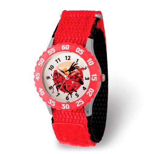 Disney Kids Incredibles 2 Red Nylon Band Time Teacher Watch2