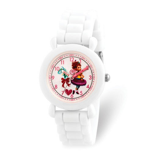 Disney Kids Fancy Nancy White Silicone Band1 Time Teacher Watch