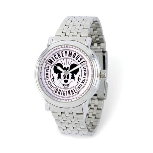 Disney Adult Mickey Mouse Original Silver-tone Watch