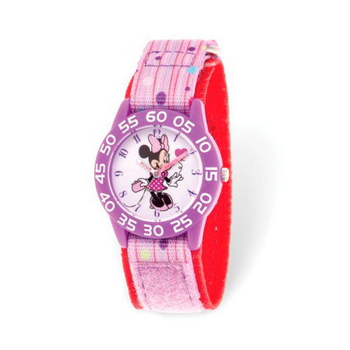 Disney Kids Minnie Mouse Time Teacher Polka Dot Band Watch