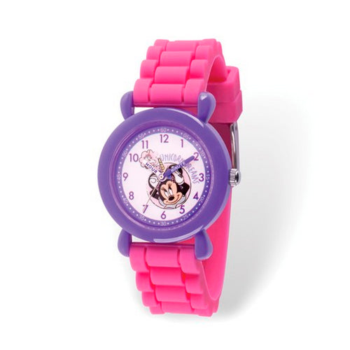Disney Kids Minnie Mouse Time Teacher Pink Band Watch