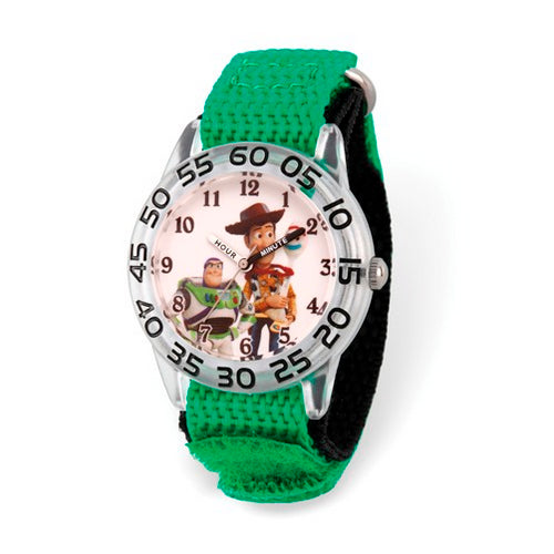 Disney Kids Toy Story Time Teacher Green Band Watch