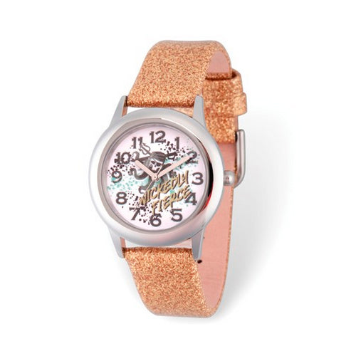 Disney Kids Descendants Sickedly Fierce Gold Glitter Band Watch