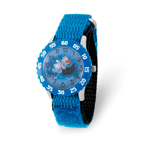 Disney Kids Frozen II Olaf Time Teacher Blue Nylon Band Watch