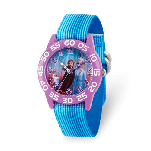 Disney Kids Frozen II Time Teacher Blue Stretch Band Watch