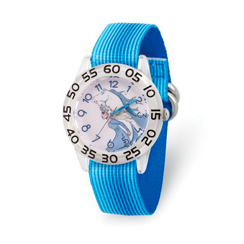 Disney Kids Frozen II Elsa and Horse Blue Stretch Time Teacher Watch