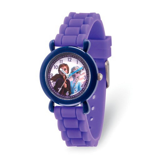 Disney Kids Frozen II Time Teacher Purple Silicone Band Watch