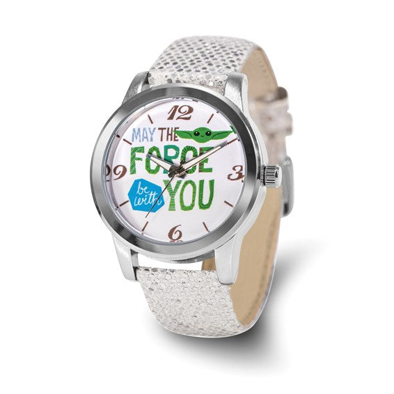 Star Wars The Child, Grogu Women's Silver Alloy Sequin Watch