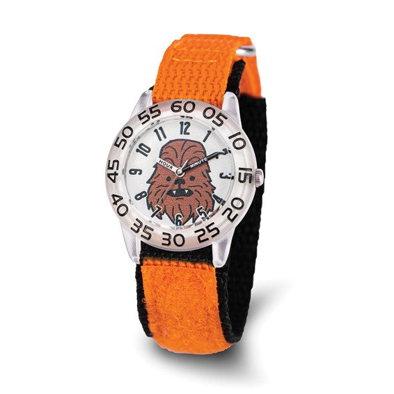Star Wars Chewbacca Kids Orange Nylon Time Teacher Watch