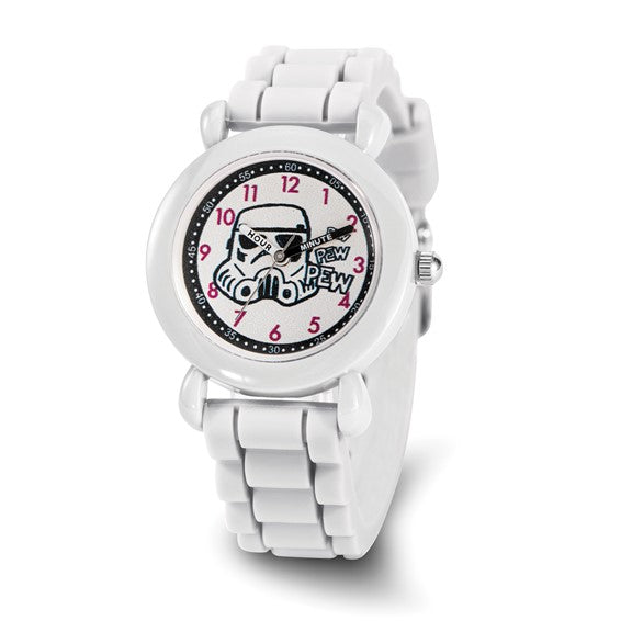 Star Wars Stormtrooper Kids White Silicone Time Teacher Watch