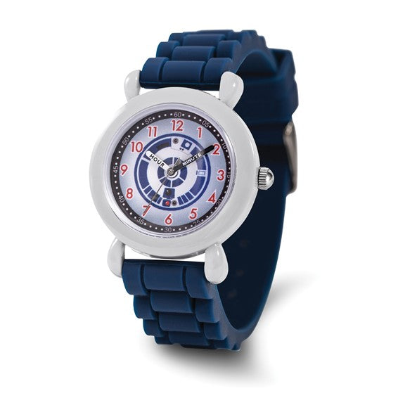 Star Wars R2-D2 Kids Blue Silicone Time Teacher Watch