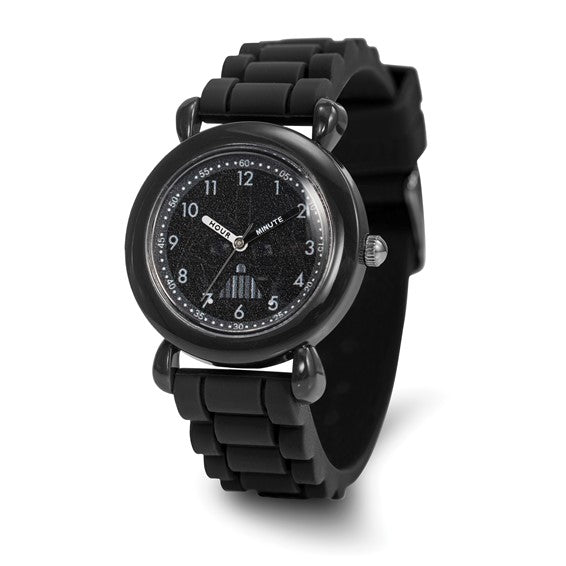 Star Wars Darth Vader Kids Black Silicone Time Teacher Watch2
