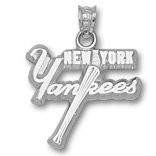 New York Yankees w/Bat Silver Pendant