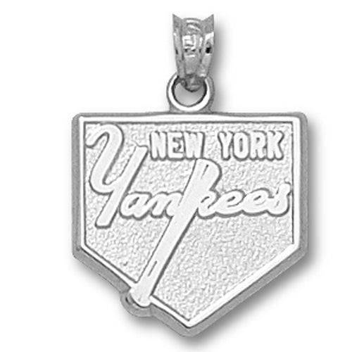 New York Yankees Home Plate Silver Pendant