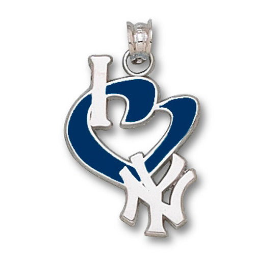 New York Yankees I Heart Logo with enamel Medium Pendant