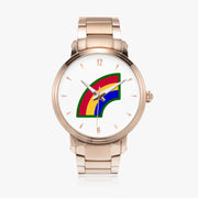 42nd Infantry Division-46mm Automatic Steel Strap Gold Watch