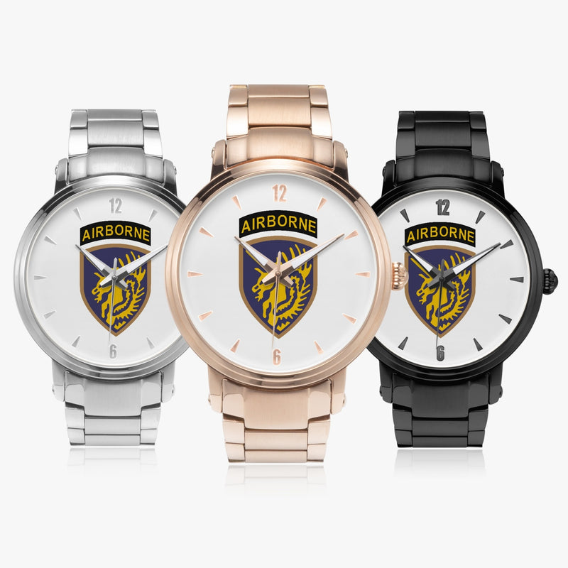 Family of 13th Airborne Division 46mm Automatic Steel Strap Watches