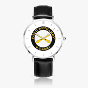 Top View - Field Artillery Ultra Thin Watch (Black Strap)