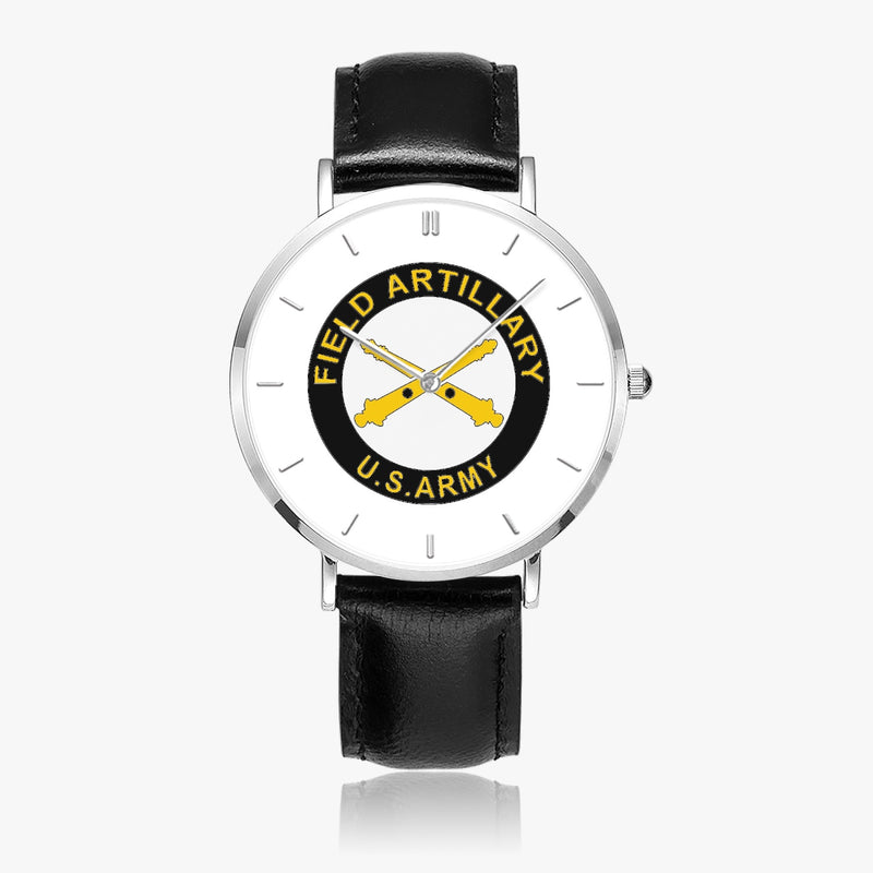 Top View - Field Artillery Ultra Thin Watch (Black Strap)