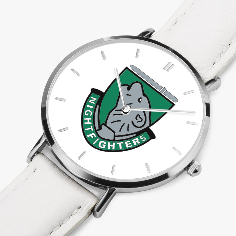 Perspective View - 101st Airborne Division Ultra Thin Watch (White Strap)