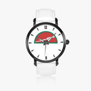 78th Infantry Division-46mm Automatic Watch with a White Leather Band
