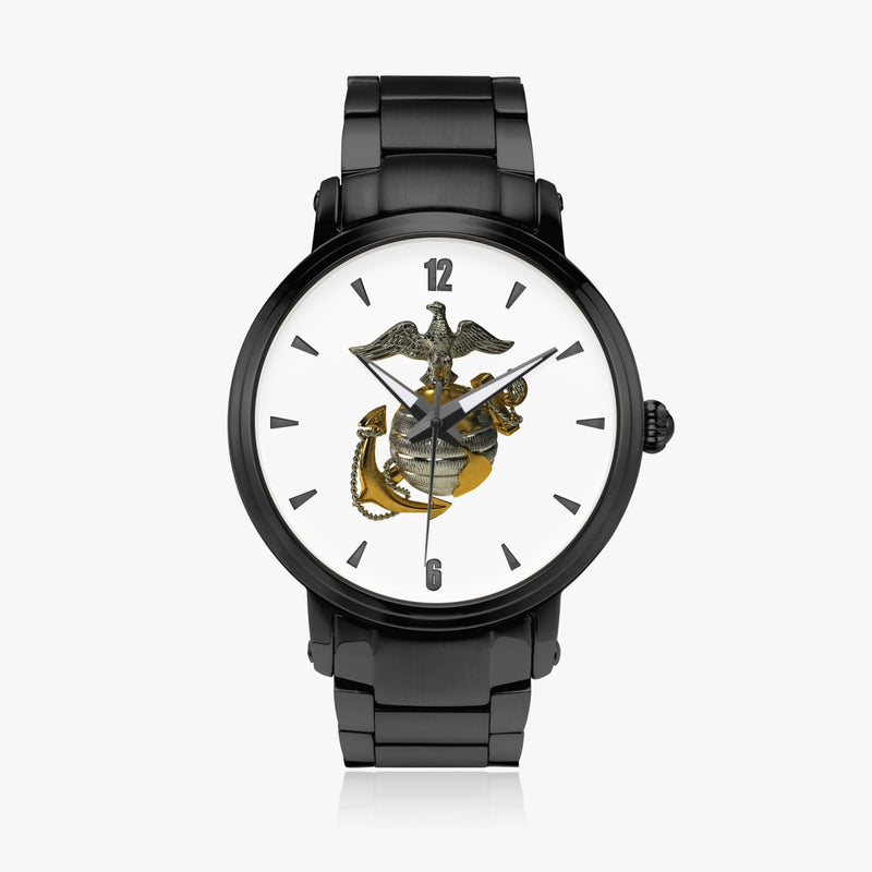 United States Marine Corps-46mm Automatic Steel Strap Black Watch