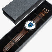 Watch Case with 8th Infantry Division-46mm Automatic Watch (Brown Strap)