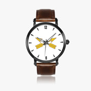 Special Forces-46mm Automatic Watch with a Brown Leather Band