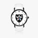 2nd Infantry Division-46mm Automatic Watch with a White Leather Band