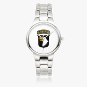 101st Airborne Division-Silver Stainless Steel Silver Quartz Watch