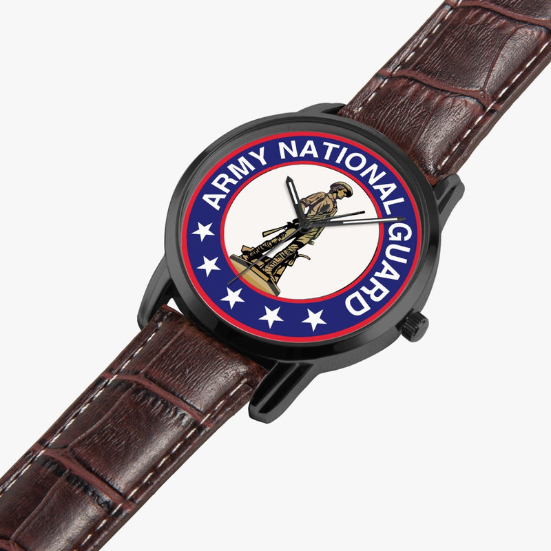 US Army National Guard-Wide Type Quartz Watch-slanted view