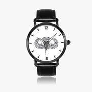 Basic Parachutist-46mm Automatic Watch with a Black Leather Band