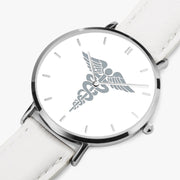 Perspective View - Hospital Corpsman Ultra Thin Watch (White Strap)